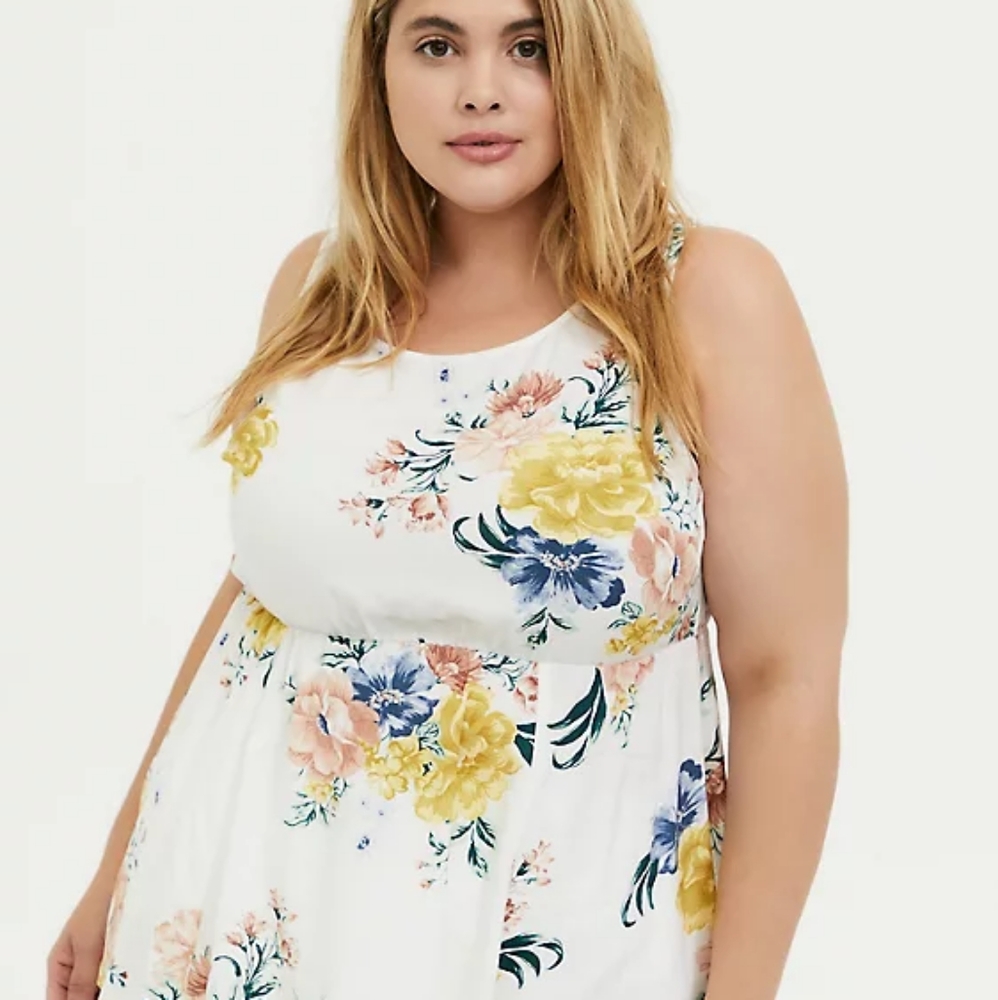 NWT Torrid Floral Hi-Low Babydoll Tank
